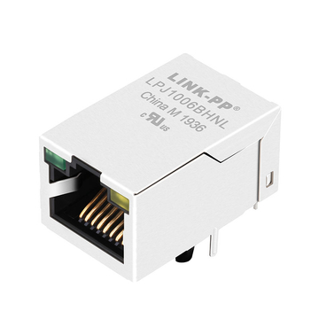 Abracon ARJ11D-MDSD-A-B-FLT2 Compatible LINK-PP LPJ1006BHNL 10/100 Base-T Tab Up Green/Yellow Led Single Port RJ45 Ethernet Magjack