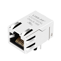 Conector magnético RJ1216 LPJ10CNL 100/1 Base-T de 1 puerto y 45 x XNUMX con pestaña hacia arriba sin LED