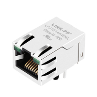 LPJ1014AWNL 10/100 Base-T 단일 포트 RJ45 이더넷 Magjack 탭 업 녹색/녹색 Led