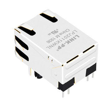 Совместимость с Belfuse 08B0-1GX1-06-F LINK-PP LPJ2011KWNL 10/100 Base-T Однопортовый разъем RJ45 со встроенными магнитными гнездами, зеленый/зеленый светодиод (изображение 3)