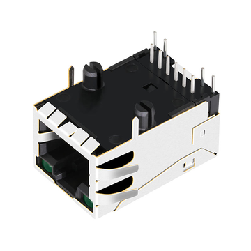 متوافق مع أمفينول RJMG163118101NR LINK-PP موصلات إيثرنت RJ 45 أحادية المنفذ LPJ2011KWNL 10/100 Base-T Tab Up Green/Green LED (صورة 3)