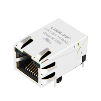 Belfuse 08B0-1GX1-06-F Compatible LINK-PP LPJ2011KWNL 10/100 Base-T منفذ واحد RJ45 مقابس مغناطيسية متكاملة علامة تبويب باللون الأخضر / الأخضر Led