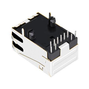 LPJ9011KONL 10/100 베이스-T 단일 포트 RJ45 커넥터 모듈 탭 업 주황색&녹색/노란색 LED 이미지 2