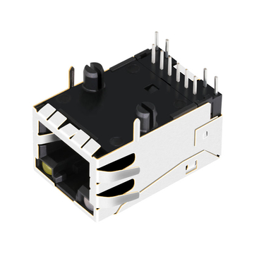 LPJ9011KONL 10 100 base-t tab up single port rj45 magjack orange&green yellow led image 4