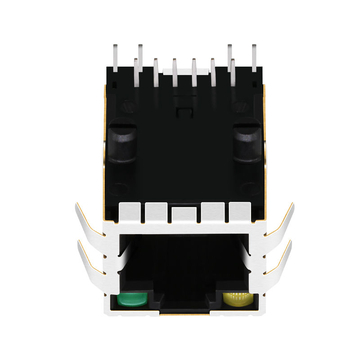 Belfuse 08B0-1D1T-36-F kompatibel LINK-PP LPJ2011KGNL 10/100 Base-T Tab Up Gelb/Grün LED Einzelport Geschirmter RJ 45 Buchse Leiterplattenstecker Bild 2