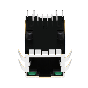 Совместимость с Belfuse 08B0-1GX1-06-F LINK-PP LPJ2011KWNL 10/100 Base-T Однопортовый разъем RJ45 со встроенными магнитными гнездами, зеленый/зеленый светодиод (изображение 4)