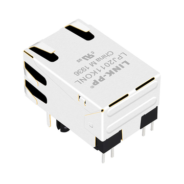 Совместимость с Belfuse 0810-1X1T-06 LINK-PP LPJ2011KONL 10/100 Base-T Однопортовый встроенный разъем RJ45 с фиксатором, оранжевый и зеленый/желтый светодиод (изображение 5)