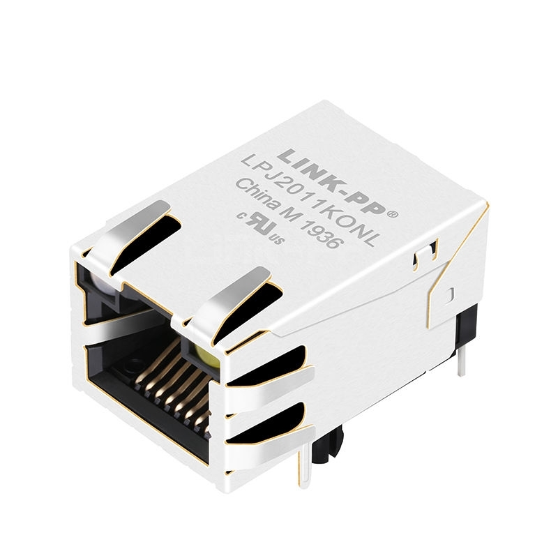 Pulse JP011821UNL Compatible LINK-PP LPJ2011KONL 10/100 Base-T Tab Up Orange&Green/Yellow Led Single Port Lan Jack RJ-45 Connector