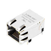 Belfuse 0810-1X1T-06 互換 LINK-PP LPJ2011KONL 10/100 Base-T シングルポート一体型RJ45ジャック タブダウン オレンジ＆グリーン/イエローLED
