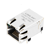 Kompatibel mit YDS 47F-1212GDD2NL LINK-PP LPJ9011K26NL 10/100 Base-T Einzelport-RJ45-Stecker, geschirmt, Lasche nach oben, grün/orange & grüne LED