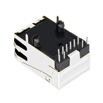 Совместимость с RJL-003HB1 LINK-PP LPJ9026KONL 10/100 Base-T Tab Up Оранжевый и зеленый/желтый светодиодный однопортовый встроенный разъем RJ-45 ICM изображение 4