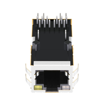 Συμβατό με Belfuse 0826-1X1T-HS-F LINK-PP LPJK6078AONL Θηλυκός σύνδεσμος RJ45 μονής θύρας 100/1000 Base-T με 100W PoE+ Tab Up Πορτοκαλί & Πράσινο/Κίτρινο LED εικόνα 2