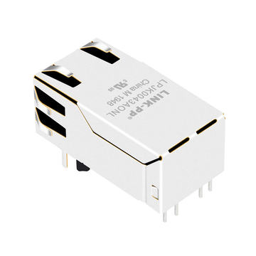 Belfuse 0826-1X1T-AD-F compatibel LINK-PP LPJK0043AONL 100 Base-T RJ45-connector met enkele poort en PoE-aansluiting (oranje & groen/gele LED, afbeelding 5)