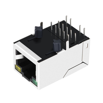 Συμβατό με RTA-110AHQ1A LINK-PP LPJ1075-1BHNL 100 Base-T Μονής Θύρας RJ45 Μαγνητική Υποδοχή POE Modular Tab Up Πράσινη/Κίτρινη Εικόνα LED 3