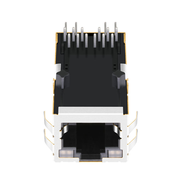 Совместимый с Belfuse 0826-1C4T-23-F разъем RJ45 1000 Base-T с креплением вверх, зелено-желтый/зелено-желтый светодиод, изображение 2