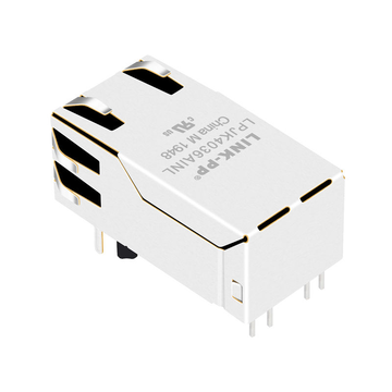 Belfuse 0826-1K1T-43-F Совместимый LPJK4036AINL 1000 Base-T RJ45 1x1 Порт Магнитный разъем Вкладка вверх Желтый и зеленый/Зеленый Светодиод изображение 4