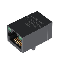 Belfuse SI-80024-F Compatible LPJ1014NWNL 1000 Base-T Unshielded Jack RJ45 Connector Tab Up Green/Green Led