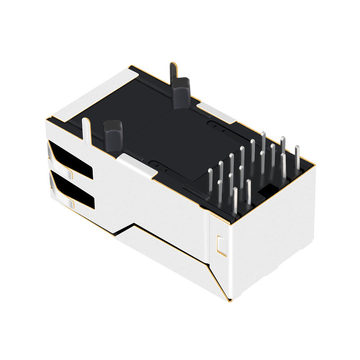 Wurth 7499111421A Compatible LPJK0014AINL 1000 Base-T 1x1 Port RJ45 Magnetics PCB Connector Tab Up Yellow&Green/Green Led image 2