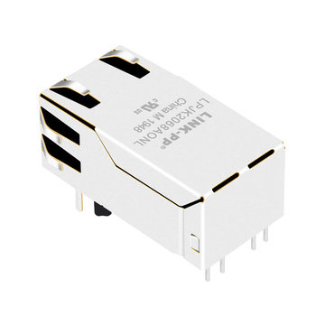 WE 7499511611A Compatibel LINK-PP LPJK2068AONL 100/1000 Base-T Tab Up Oranje & Groen/Gele LED 1x1 Poort Cat6 Magnetische POE+ RJ45 Modulaire Jacks afbeelding 5