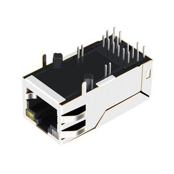 Pulse JXD7-0601NL 1x1 Port POE RJ45 Jack 1000 Base-T Tab Up Orange&Green/Yellow Led image 3