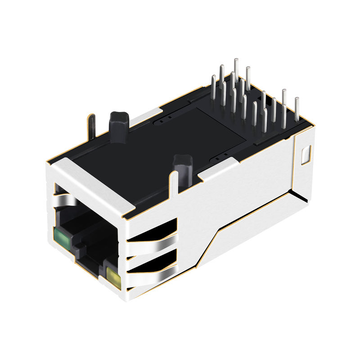 Συμβατό με Belfuse 0826-1DX1-32-F LINK-PP LPJK4036AGNL 100/1000 Base-T Tab Up Yellow/Prain LED 1x1 Port 12 Pin RJ-45 Connector Module image 3