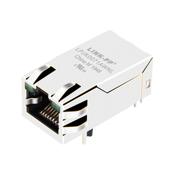 LPJK0071AWNL 100 1000 base-t gigabit rj45 magjack tab up green green led