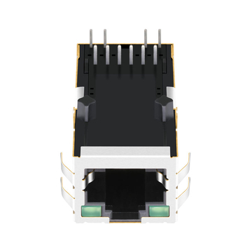 LPJK0005AWNL 10/100 Base-T 1x1 Θύρα Μαγνητική RJ45 Καρτέλα προς τα πάνω Πράσινη/Πράσινη εικόνα LED 2