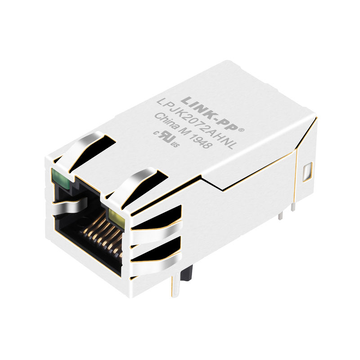 Conector POE RJ2072 del puerto de LPJK100AHNL 1000/1 Base-T 1x45 con lengüeta magnética arriba LED verde/amarillo