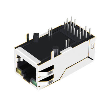 LPJK2072AHNL 100/1000 Base-T 1x1 Port POE RJ45 Connector with magnetics Tab Up Green/Yellow Led image 4