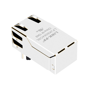 Совместимость с импульсным JXK0-0161NL LINK-PP LPJK6064CNL 1000 Base-T POE экранированный RJ45 с магнитами, 1x1 порт, вкладка вверх, без светодиода, изображение 5