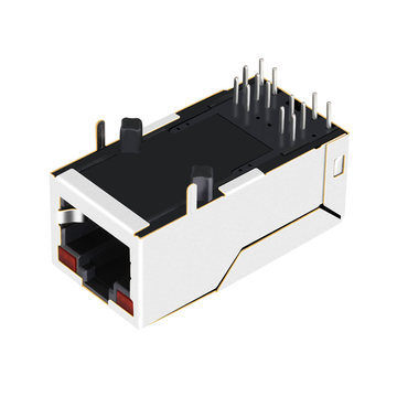 X meerdere XFVOIP5QS-CTxu1-2L compatibel LINK-PP LPJK4010B69NL 10/100 Base-T Tab Up Rood/Rode LED 1x1 Poort POE RJ-45 Magjack Connector afbeelding 3