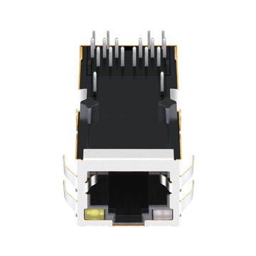 BelFuse 0826-1X1T-80-F 互換 LINK-PP LPJK1046AONL 100/1000 Base-T タブアップ オレンジ＆グリーン/イエロー LED 1x1 ポート POE RJ45 ICM コネクタ 画像 2