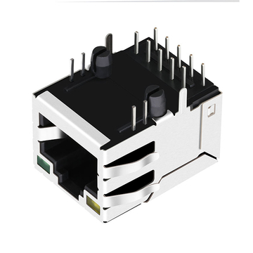 Tyco 5-6605817-2 Compatibel LINK-PP LPJ16205A42NL 10/100 Base-T Tab Up Gele/Groene LED Enkele Poort Afgeschermde RJ-45 Vrouwelijke Connector afbeelding 3