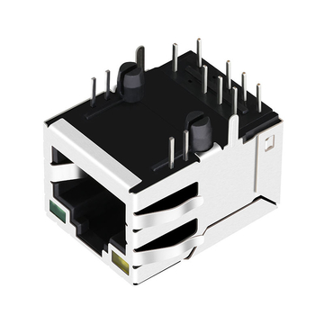 LPJ16047A10NL 100 base-t poe rj45 magjack with rectifier bridge tab up yellow green led image 3