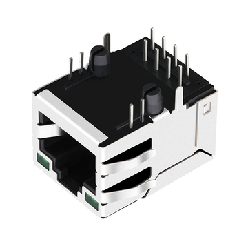 암페놀 RJS-1X08T089S2 호환 LINK-PP LPJ16206AFNL 10/100 베이스-T 탭 업 그린/그린 LED 단일 포트 RJ-45 Cat5e 커넥터 이미지 3