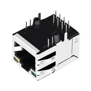 Compatibile con Tyco 1605752-1 LINK-PP LPJ16251A28NL Connettore RJ45 Ethernet industriale a porta singola con connettore 10 Base-T con linguetta verso l'alto e LED verde/giallo (immagine 3)