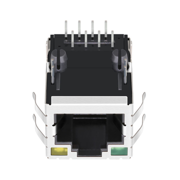 Compatível com Tyco 5-6605578-1 LINK-PP LPJ16264A28NL Conector de porta única RJ45 LAN 10/100 Base-T com aba para cima e LED verde/amarelo (imagem 2)