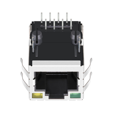 Совместимость с Tyco 5-6605758-8 LINK-PP LPJ16264AENL 10/100 Base-T Однопортовый магнитный разъем RJ45 с креплением вверх, зеленый/желтый светодиод (изображение 2)