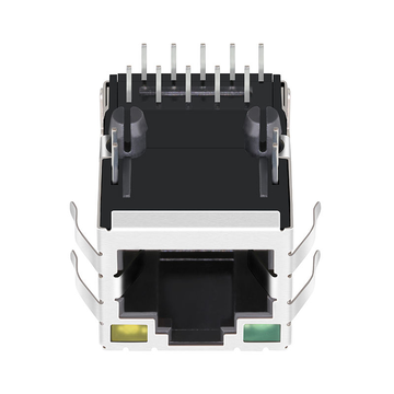 LPJ16275AHNL 10/100 Base-T Однопортовый магнитный разъем RJ45 POE с язычком вверх, зеленый/желтый светодиод (изображение 2)