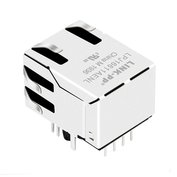 Pulse JXD1-0008NL Compatibel LINK-PP LPJ16611AENL 10/100 Base-T Tab Up Groen/Geel LED Enkele Poort 8P8C RJ45 Connector Socket afbeelding 5