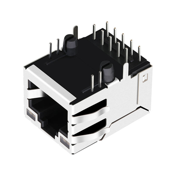 RB1-1Q6BAM1A 100/1000 Base-T Single Port Integrated RJ45 Magjack Tab Up Green&Yellow/Green&Yellow Led