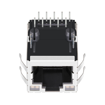 RB1-1Q6BAM1A 100/1000 Base-T Single Port Geïntegreerde RJ45 Magjack Tab Up Groen & Geel/Groen & Geel LED afbeelding 2