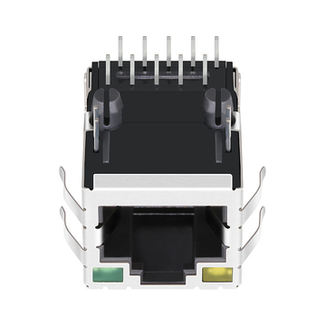 Pulse JXD1-0001NL Compatibel LINK-PP LPJG16470ADNL 100/1000 Base-T Tab Up Gele/Groene LED Enkele Poort RJ45 8P8C Modulaire Connector afbeelding 2