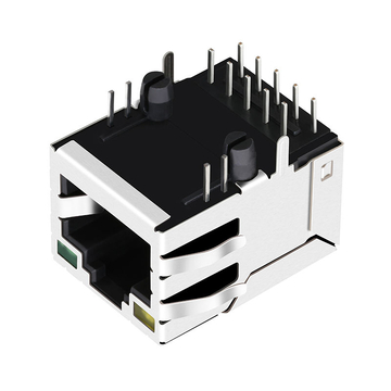 Pulse JXD1-0001NL Compatibel LINK-PP LPJG16470ADNL 100/1000 Base-T Tab Up Gele/Groene LED Enkele Poort RJ45 8P8C Modulaire Connector afbeelding 3