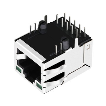 Tyco 6-6605811-1 Compatibel LINK-PP LPJG16520AZNL 100/1000 Base-T Tab Up Groen/Groene LED Enkele Poort 10P8C RJ-45 Jack Connector afbeelding 3
