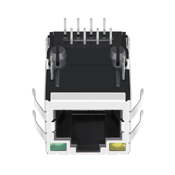 YDS 57G-1202RYGD2NL Compatibel LINK-PP LPJ16112ADNL 10/100 Base-T Ethernet RJ45-aansluiting met één poort en magnetische aansluiting (lipje omhoog, gele/groene LED, afbeelding 2)