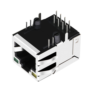 Совместимость с YDS 46F1202YGD2NL LINK-PP LPJ16112ADNL 10/100 Base-T Tab Up Yellow/Green Led Single Port 8P8C Shielded RJ45 PCB Connector image 3