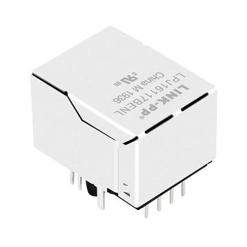 LPJ16117BEN 10/100 Base-T Tab Up Πράσινο/Κίτρινο LED με θωράκιση, μαγνητική υποδοχή RJ45 8 ακίδων, εικόνα 5