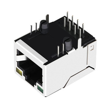 LPJ16117BEN 10/100 Base-T Tab Up Πράσινο/Κίτρινο LED με θωράκιση, μαγνητική υποδοχή RJ45 8 ακίδων, εικόνα 3