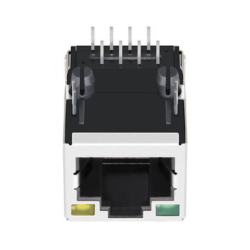LPJ16211BENL Разъем RJ45 10/100 Base-T, 1 порт, экранированный, с креплением вверх, зеленый/желтый светодиод (изображение 2).